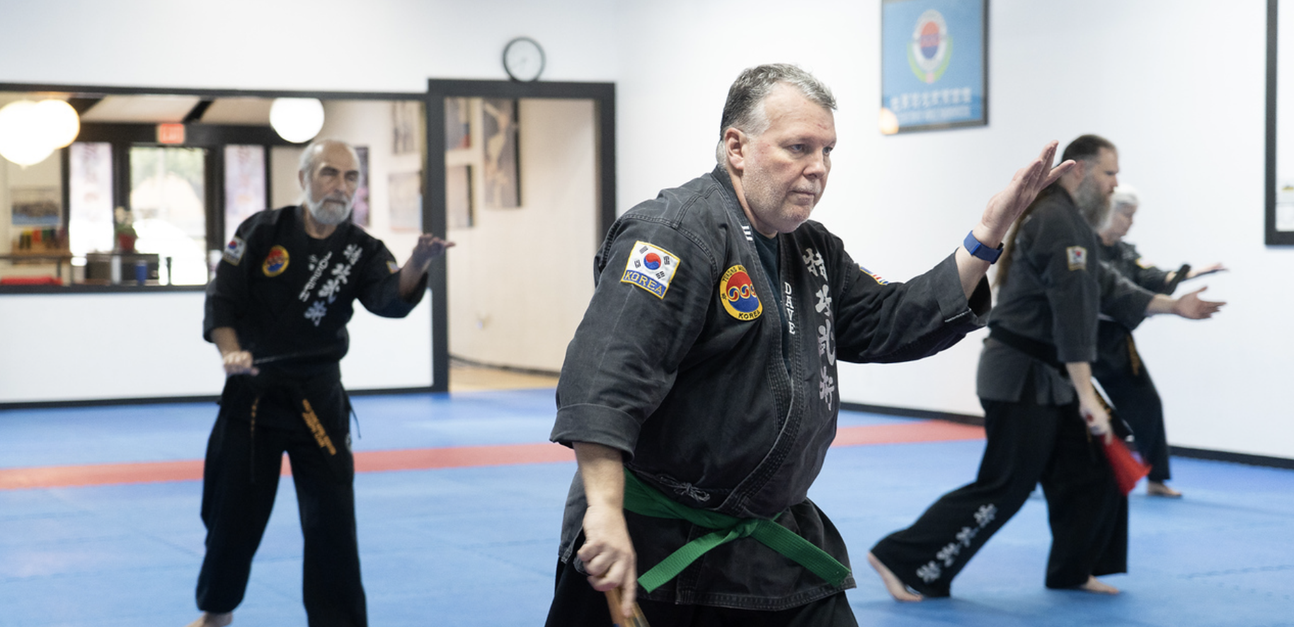 Active Aging students training at Tukong Austin martial arts